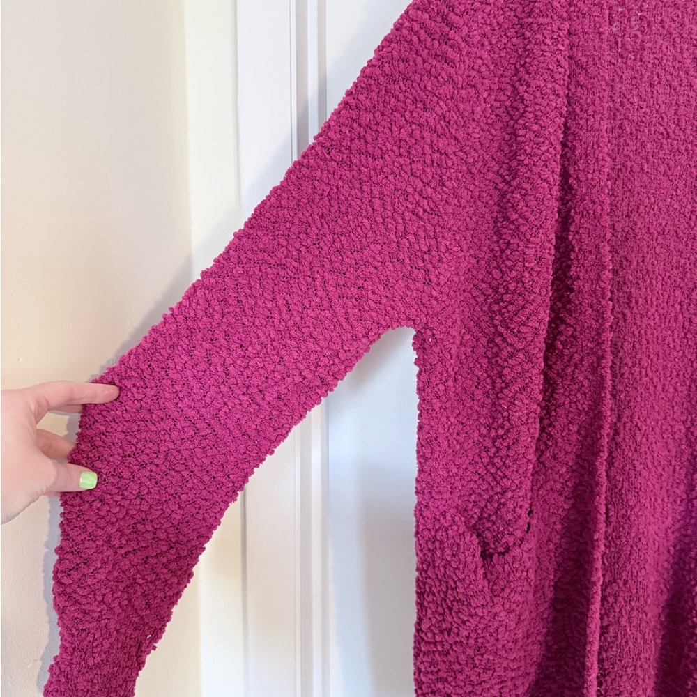 Zenana Outfitters Fuchsia Women's Cardigan - Picture 2 of 6